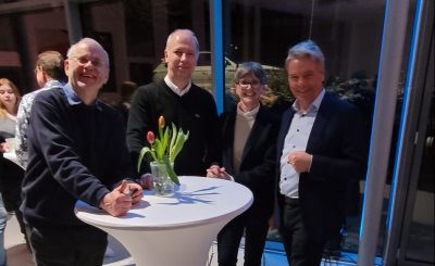 GRÜNE im Gespräch mit (2.v.l.) Prof. Mark Junge, Annette Böhle und Rolf Dubbel